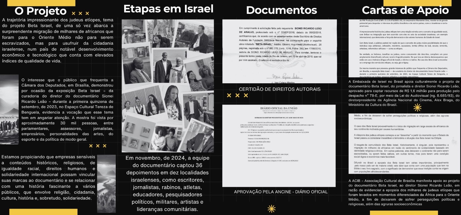 Folder de divulgação e dados para contato
